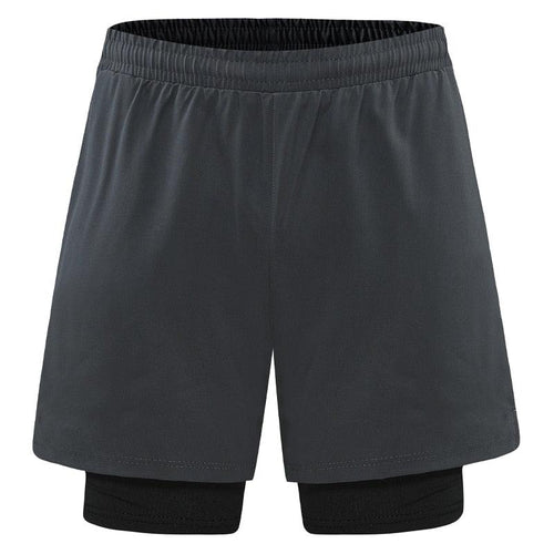 Men 2 In 1 Sport Shorts Quick Dry Jogger Marathon Shorts With Liner Breathable Running Fitness Double Deck Shorts Casual Shorts Gym Sports Fitness Jogging Workout Training Clothes